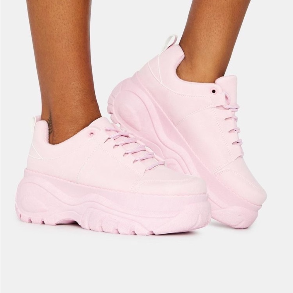 Dolls kill pink platform sneakers